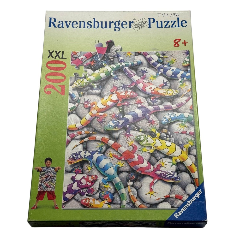 Ravensburger XXL 200 Piece Puzzle Colorful Lizards Geckos 127931 Complete